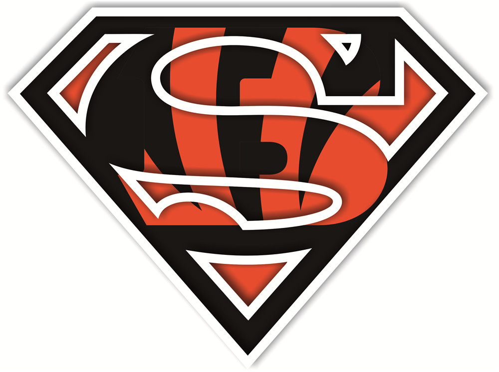 Cincinnati Bengals superman logos fabric transfer